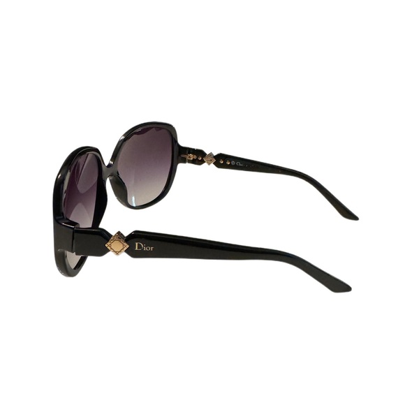 DIOR Sunglasses w/Gold Diamond Shape Logo - Picture 4 of 14